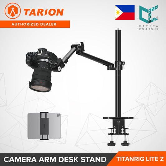 Tarion Titanrig Desktop Lite Z Arm Mount Stand Secure Clamps Aluminum Alloy Clamp and Poles