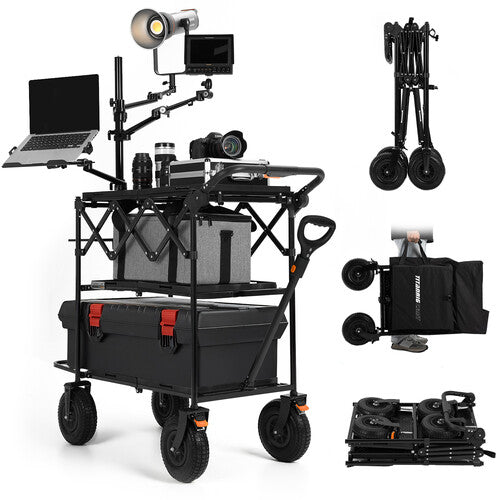 Tarion Titanrig Cart Base Camera Accessories Foldable Design Shock Absorbing Exchangeable Wheels