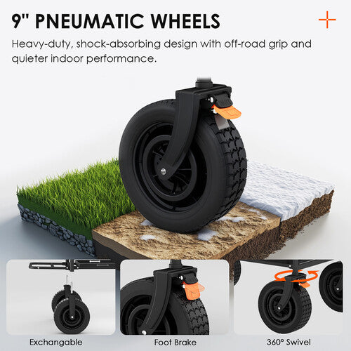 Tarion Titanrig Cart Base Camera Accessories Foldable Design Shock Absorbing Exchangeable Wheels