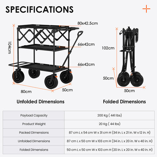Tarion Titanrig Cart Base Camera Accessories Foldable Design Shock Absorbing Exchangeable Wheels