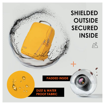 Tarion TR-L Slim Camera Backpack Yellow Compact and Lightweight 12 Compartments and Pockets
