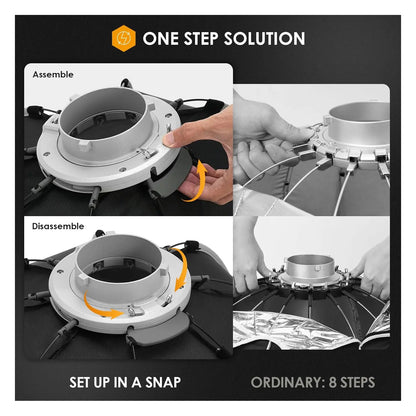 Tarion Softbeam Quick-Fold Octagonal Softbox Studio Flash Units & LED Monolights Bowens S Mount