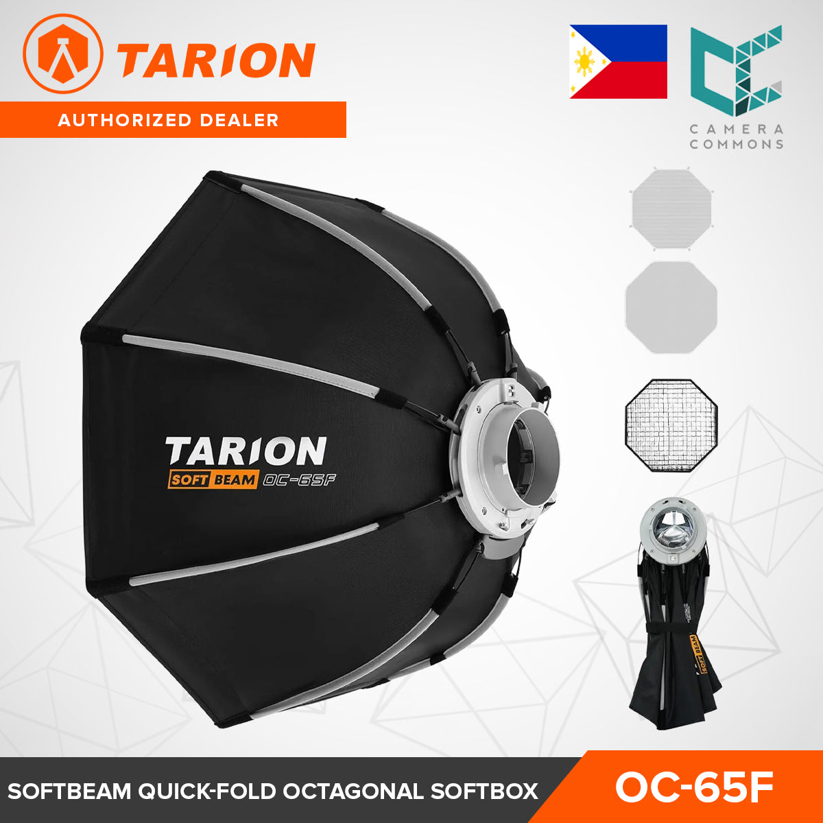 Tarion Softbeam Quick-Fold Octagonal Softbox Studio Flash Units & LED Monolights Bowens S Mount
