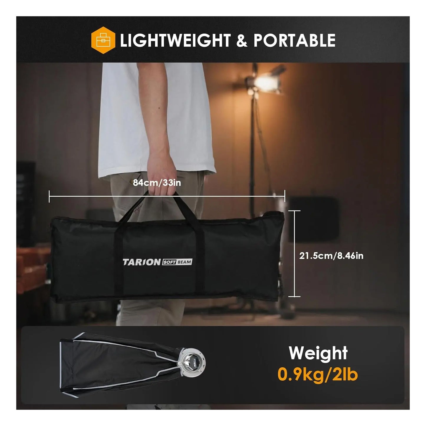 Tarion SOFTBEAM Quick-Fold Rectangular Softbox Simple Setup 60x90cm 30x120cm