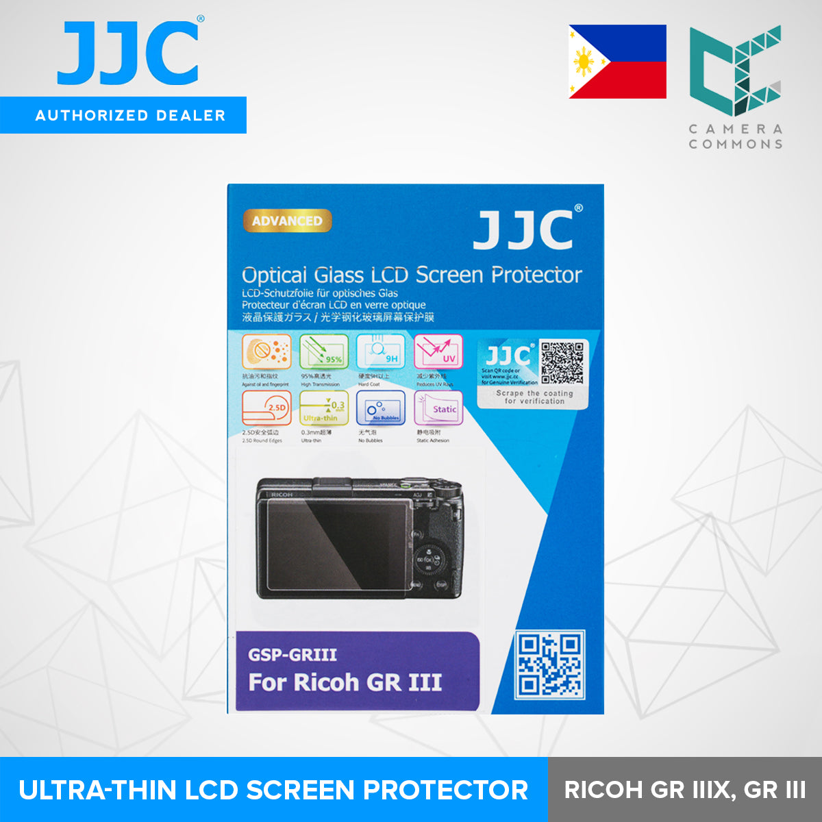 JJC Glass Screen Protector Ultra-Thin Optical Glass Material