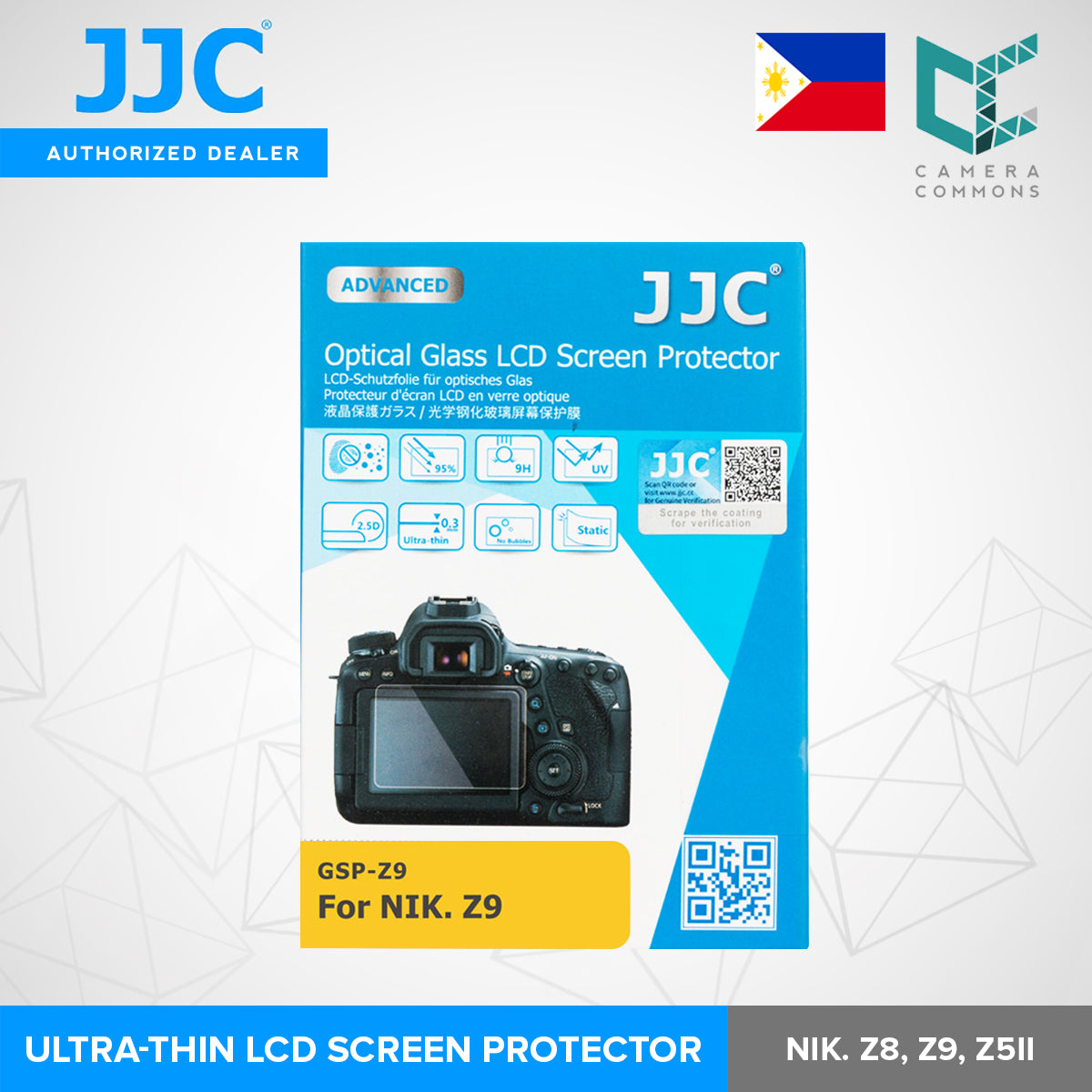 JJC Glass Screen Protector Ultra-Thin Optical Glass Material