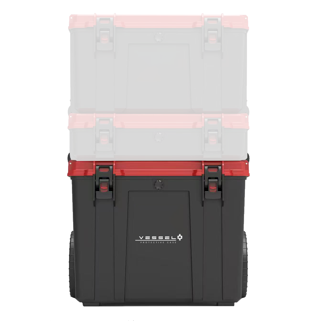 Vessel Stackable Trolley Case VS5139 Red Lid – Heavy-Duty Mobile Storage for Secure Gear Organization