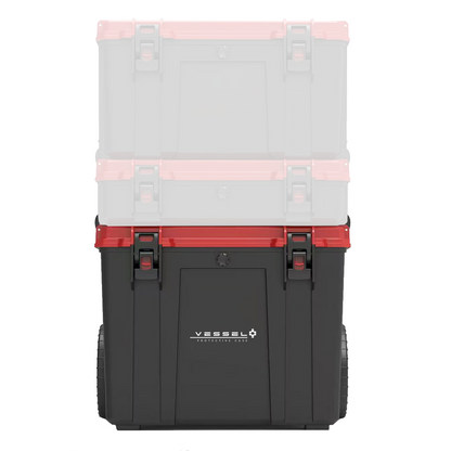 Vessel Stackable Trolley Case VS5139 Red Lid – Heavy-Duty Mobile Storage for Secure Gear Organization