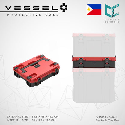 Vessel Stackable Trolley Case VS5139 Red Lid – Heavy-Duty Mobile Storage for Secure Gear Organization