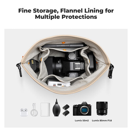 K&F Concept Urban Wander 11 5L Camera Shoulder Sling Bag + Detachable Camera Strap with Magnetic Closure