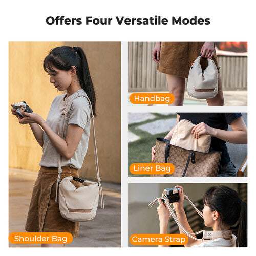 K&F Concept Urban Wander 11 5L Camera Shoulder Sling Bag + Detachable Camera Strap with Magnetic Closure