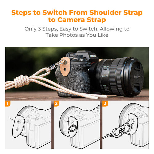 K&F Concept Urban Wander 11 5L Camera Shoulder Sling Bag + Detachable Camera Strap with Magnetic Closure