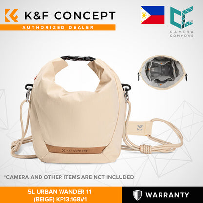K&F Concept Urban Wander 11 5L Camera Shoulder Sling Bag + Detachable Camera Strap with Magnetic Closure