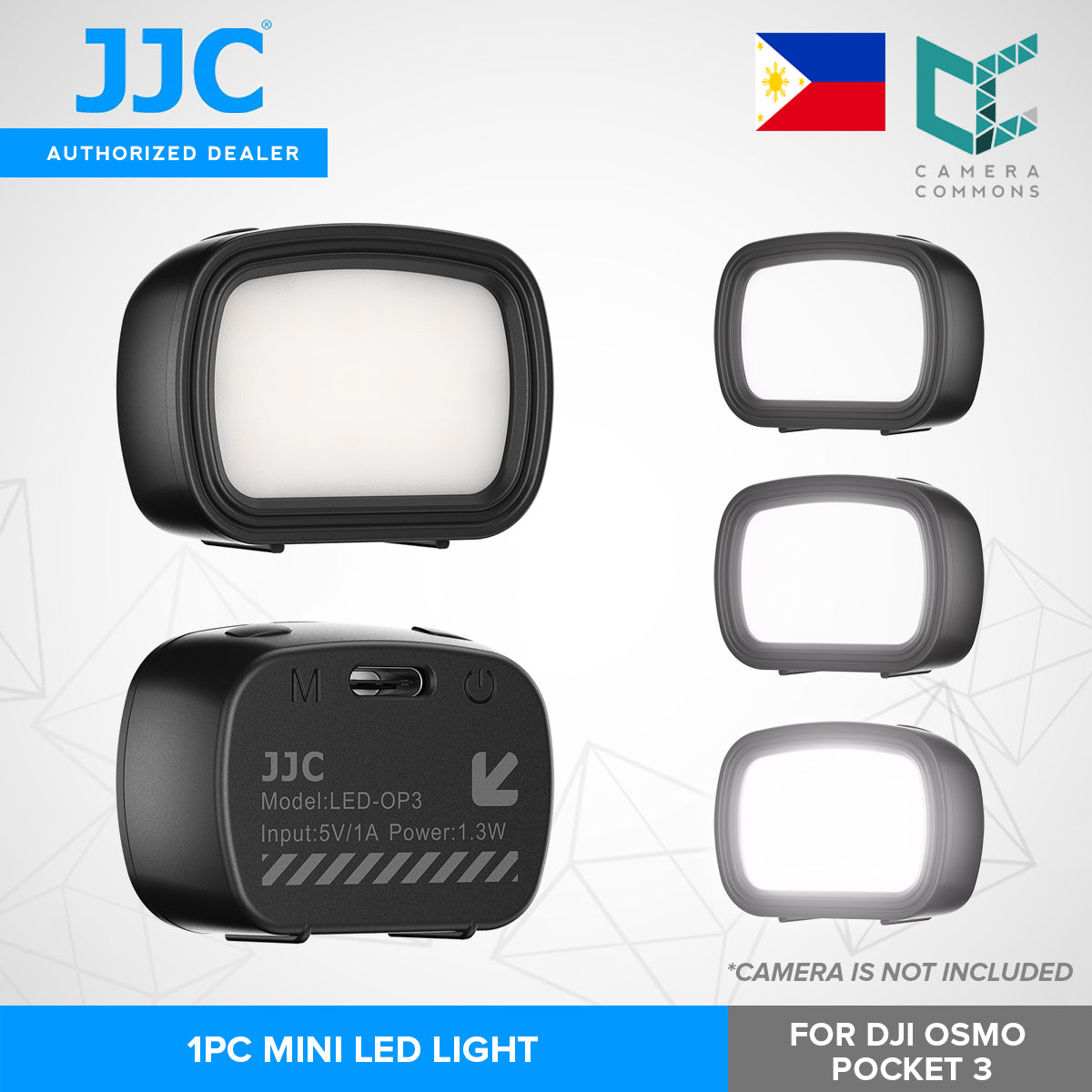 JJC Mini LED Light LED-OP3 for Photography and Videography