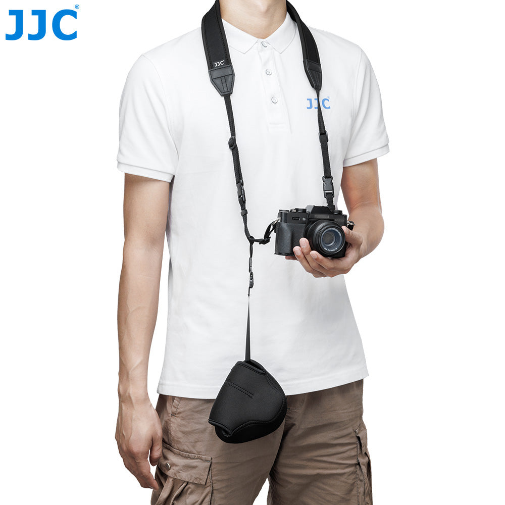 JJC Mirrorless and Compact Camera Pouch protect your camera from dust, bumps, scratches, and light impact.