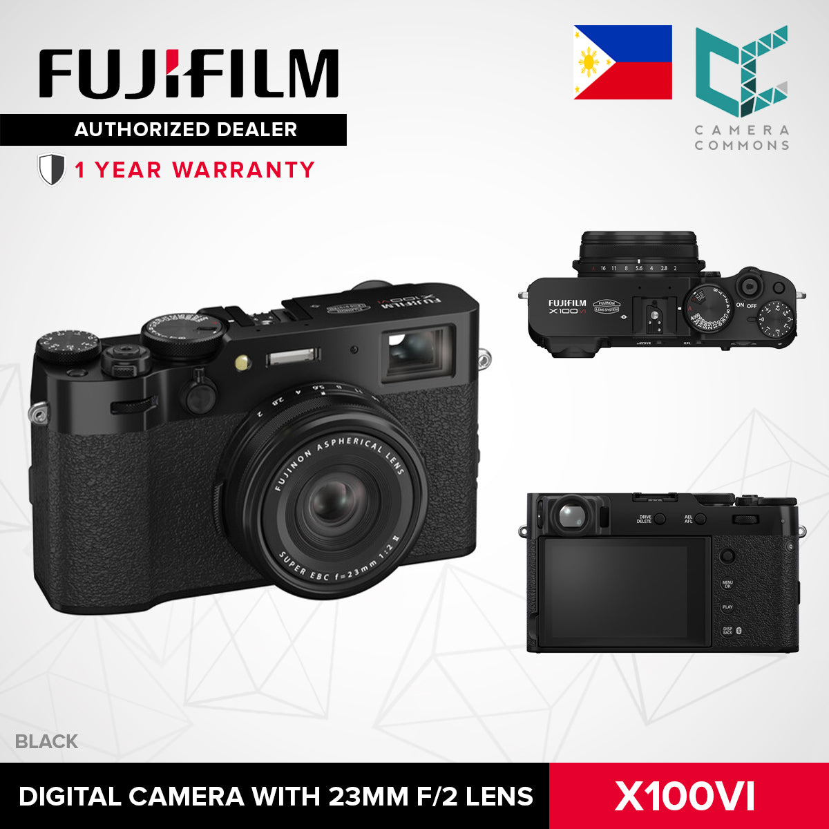 FUJIFILM X100VI Digital Camera with 23mm f/2 Lens 40.2MP APS-C X-Trans