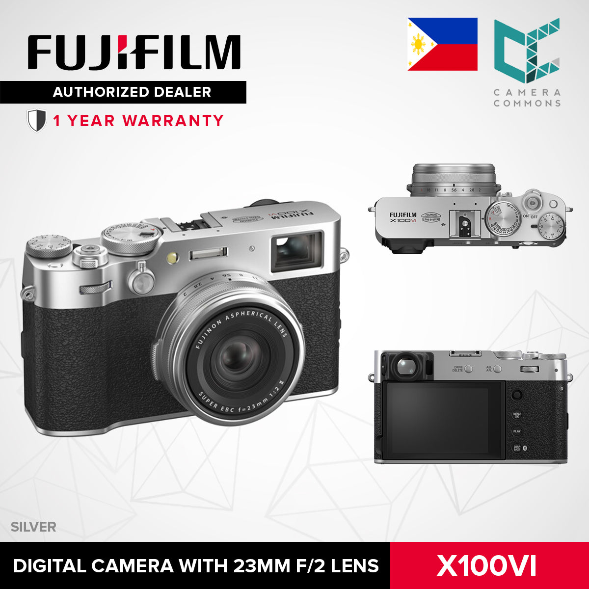 FUJIFILM X100VI Digital Camera with 23mm f/2 Lens 40.2MP APS-C X-Trans