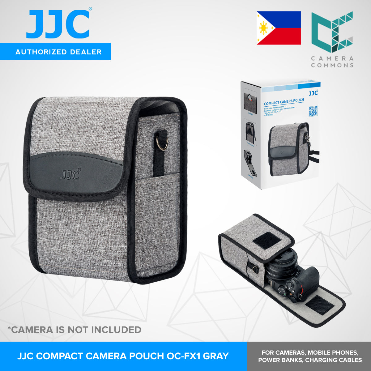 JJC OC-FX1 Compact Camera Pouch For Videography and Photography Polyester