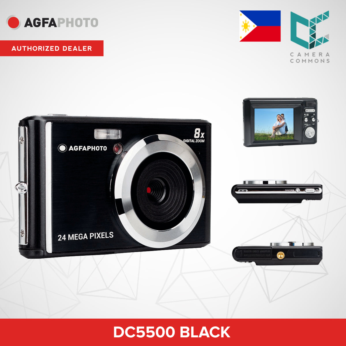 AGFAPHOTO RealiShot (DC5500) 24MP Compact Digital Camera with 8x Digital Zoom