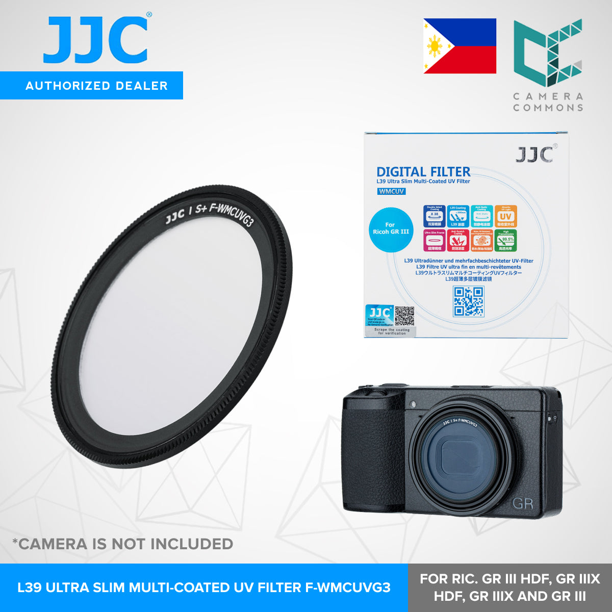 JJC L39 Ultra Slim Multi-Coated UV for Videography and Photography