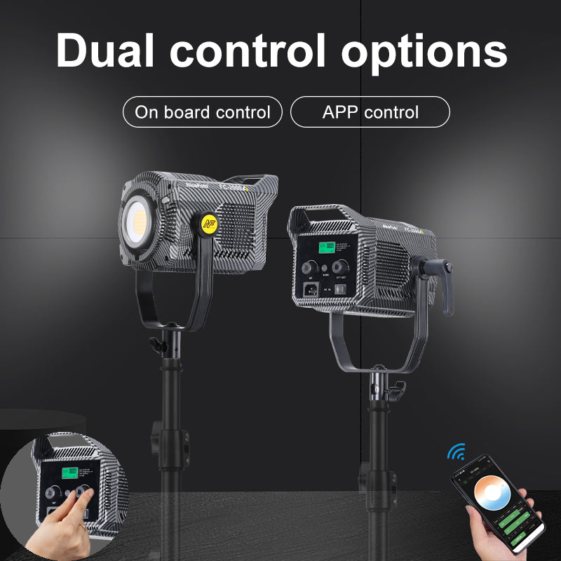 NICEFOTO 200W Bi-color COB LED Video Light Live-streaming Photography Videography