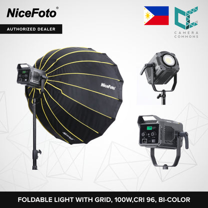 NICEFOTO 200W Bi-color COB LED Video Light Live-streaming Photography Videography