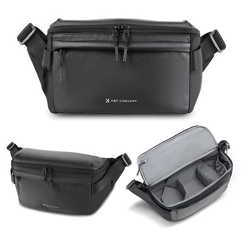 K&F BAG Sling Bag 10L Urban Wander 13 for Camera Accessories (Black) KF13.212