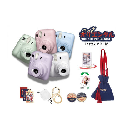 FUJIFILM Instax Mini 12 Instant Camera Oriental Pop Package Set Exclusive Limited Edition Tote Bag