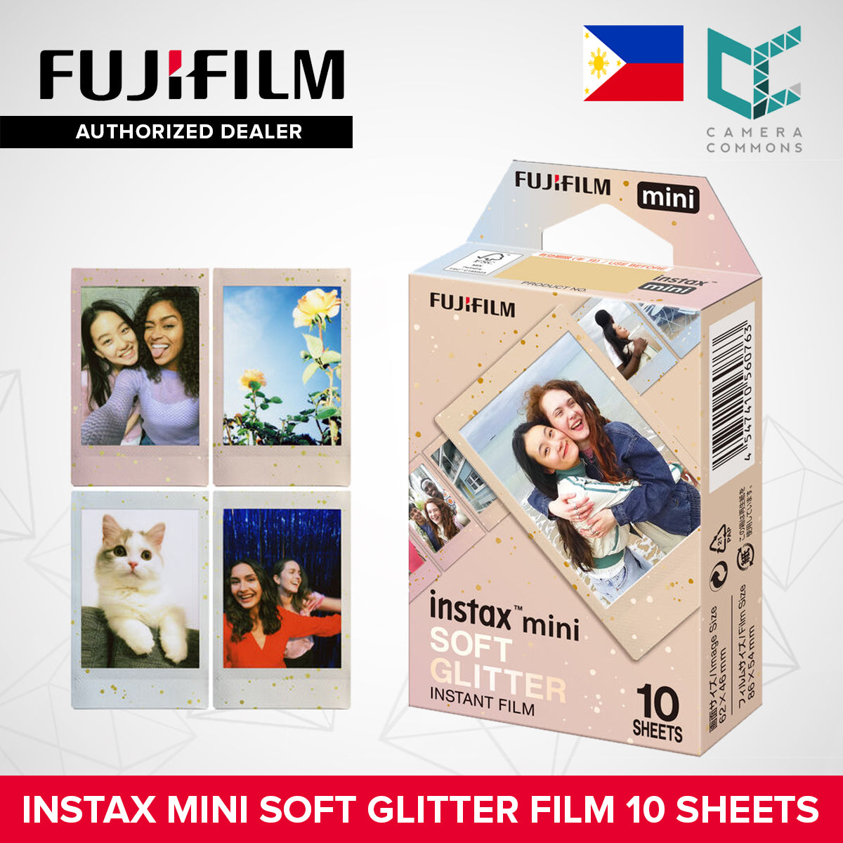 FUJIFILM Instax Mini Instant Film Multi-Color Pastel Gradient Macaron Black Contact Sheet Lavender Blue Pink Photo Slide 10 Sheets