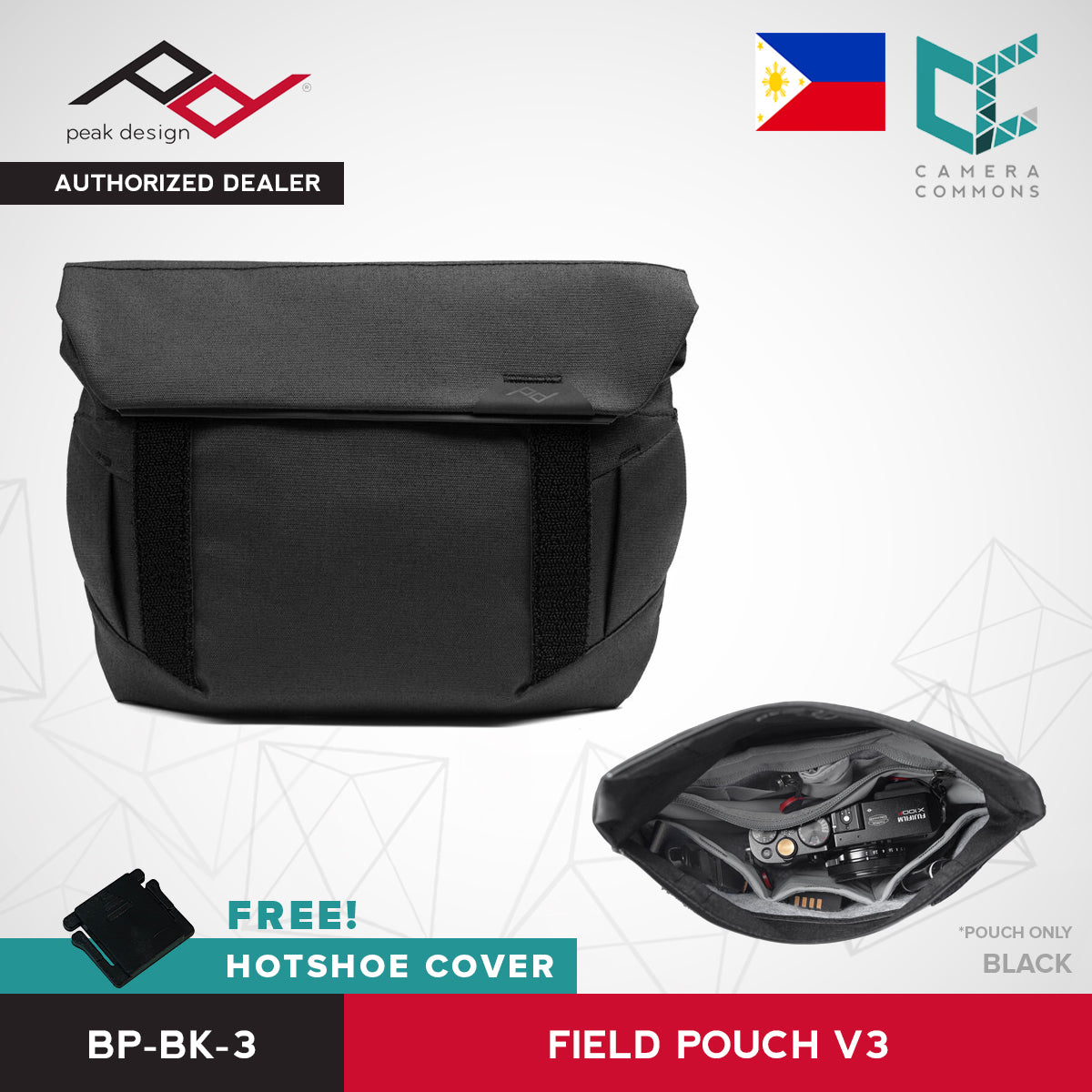 Peak Design Field Pouch Bag V2 Black Charcoal Midnight Version 2