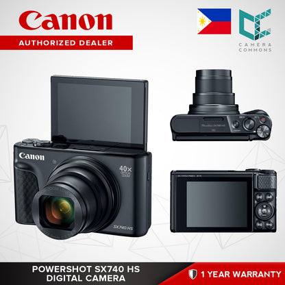 Canon PowerShot SX740 HS Digital Camera 4K 20.3MP 24-960mm (35mm Equivalent) Selfie Tilting LCD