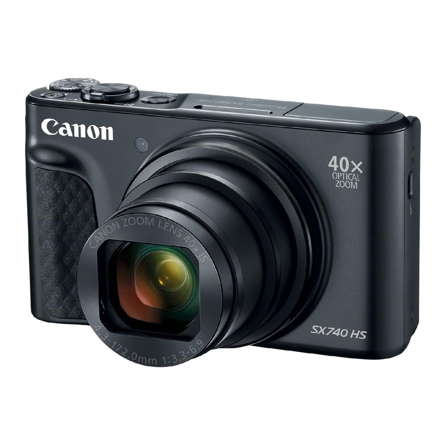 Canon PowerShot SX740 HS Digital Camera 4K 20.3MP 24-960mm (35mm Equivalent) Selfie Tilting LCD
