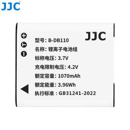 JJC B-DB110 Li-ion Battery 1070mah for Ricoh GR IIIx GRIII WG-6 Cameras Accessories