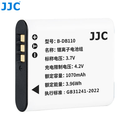 JJC B-DB110 Li-ion Battery 1070mah for Ricoh GR IIIx GRIII WG-6 Cameras Accessories