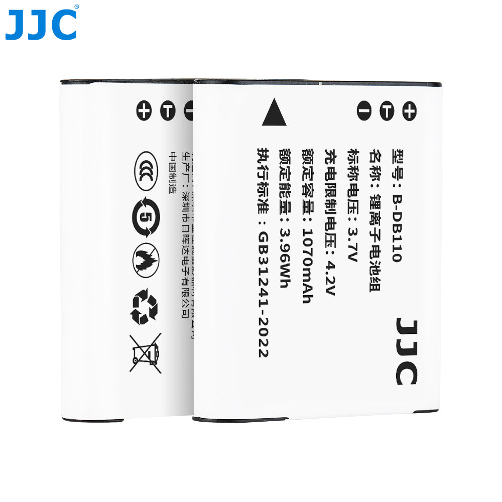 JJC B-DB110 Li-ion Battery 1070mah for Ricoh GR IIIx GRIII WG-6 Cameras Accessories