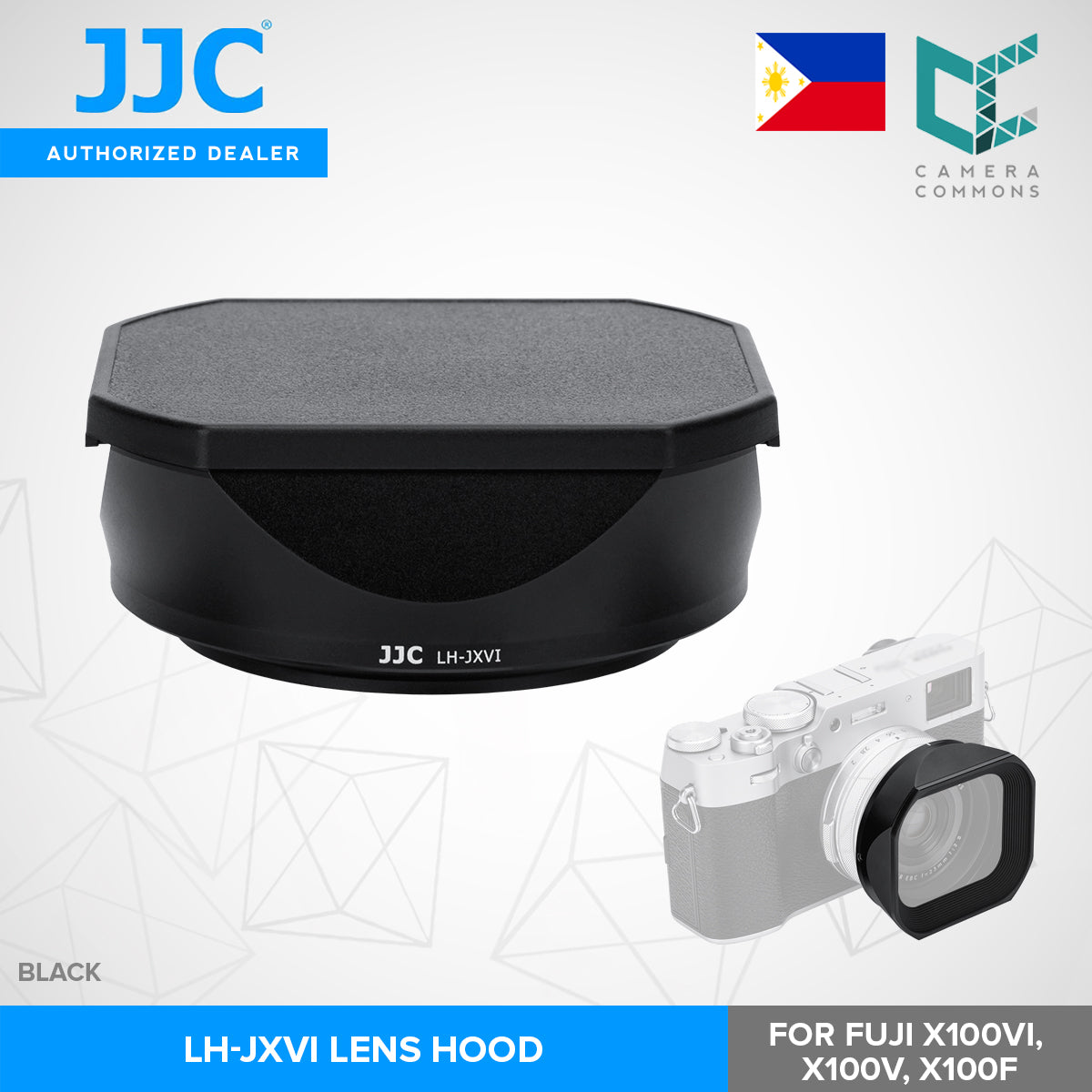 JJC Square Lens Hood for Fujifilm X100VI, X100V, X100F Digital Compact Cameras Accessories