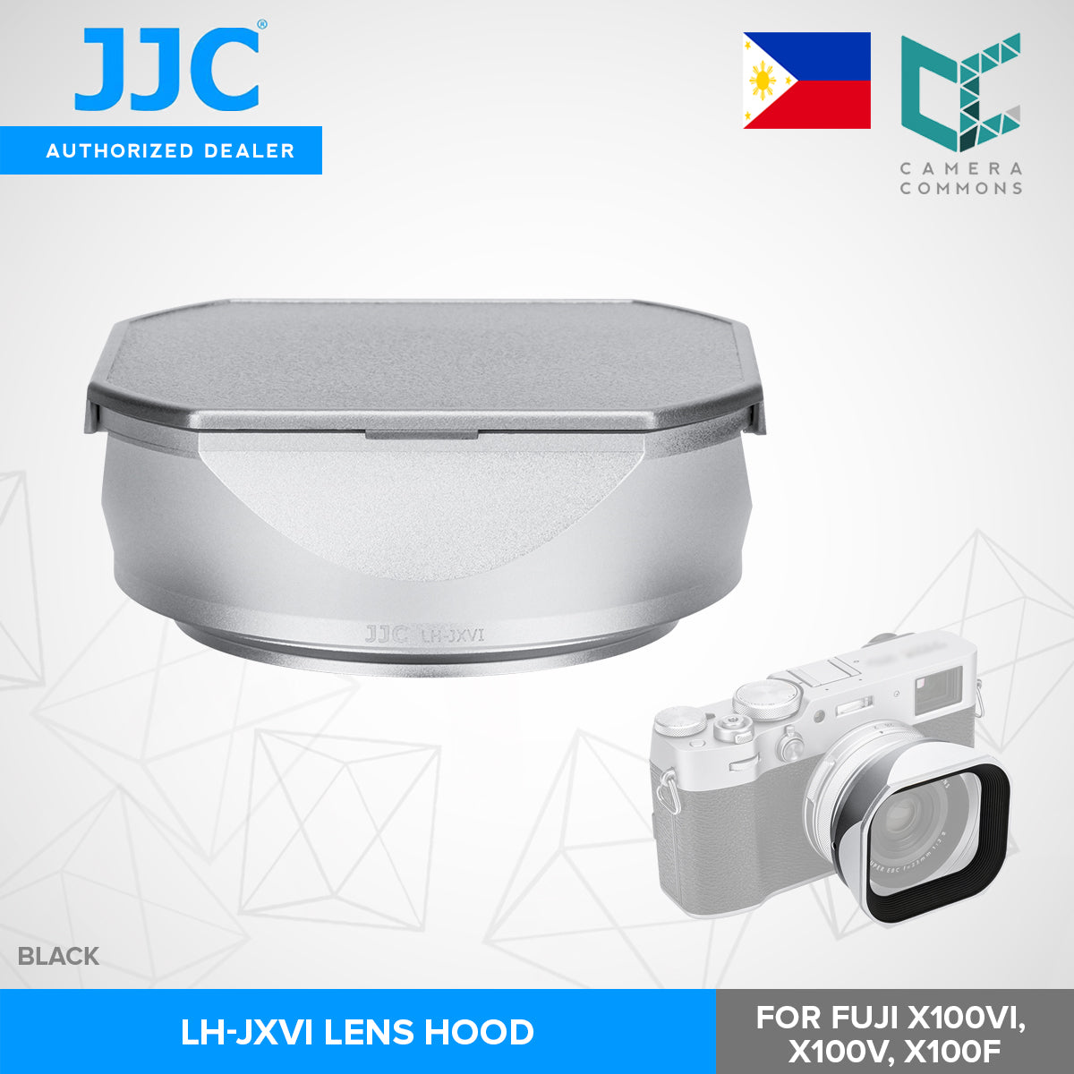 JJC Square Lens Hood for Fujifilm X100VI, X100V, X100F Digital Compact Cameras Accessories