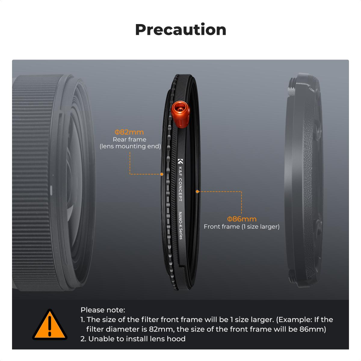 K&F Concept 3in1 ND2-32+CPL Polarizer+1/4 Black Mist Diffusion Camera Lens Filter + Cleaning Cloth