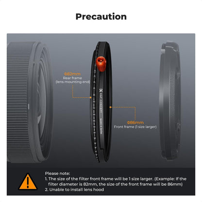 K&F Concept 3in1 ND2-32+CPL Polarizer+1/4 Black Mist Diffusion Camera Lens Filter + Cleaning Cloth