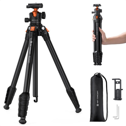 K&F Concept O235A1+BH-40 Camera Tripod Lightweight Compact with Phone Holder KF09.161