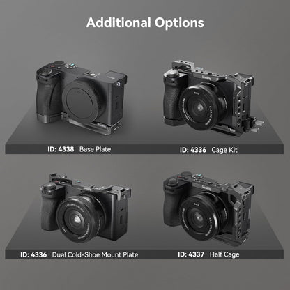 SmallRig Camera Cage Kit for Sony A6700 Video Cage Accessories 1/4''-20 3/8''-16 Holes 4336