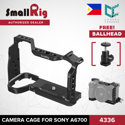 SmallRig Camera Cage Kit for Sony A6700 Video Cage Accessories 1/4''-20 3/8''-16 Holes 4336