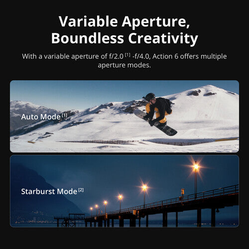 DJI Osmo Action 6 Camera Standard / Adventure Combo 38MP CMOS 4K120 Video OLED Waterproof