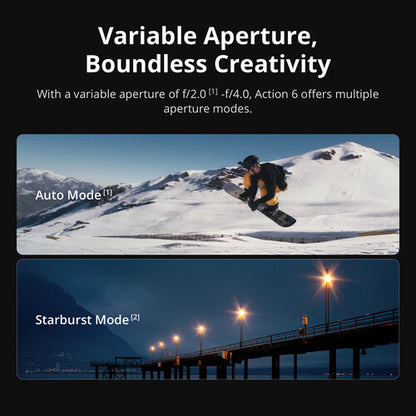 DJI Osmo Action 6 Camera Standard / Adventure Combo 38MP CMOS 4K120 Video OLED Waterproof