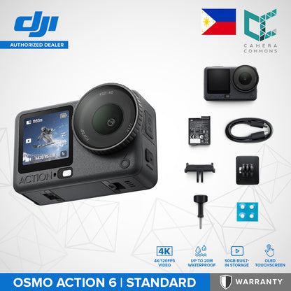 DJI Osmo Action 6 Camera Standard / Adventure Combo 38MP CMOS 4K120 Video OLED Waterproof