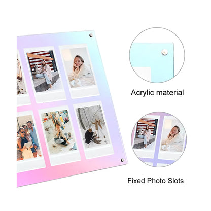 Acrylic Photo Stand 6 Pockets for Fujifilm Instax Instant Mini Films