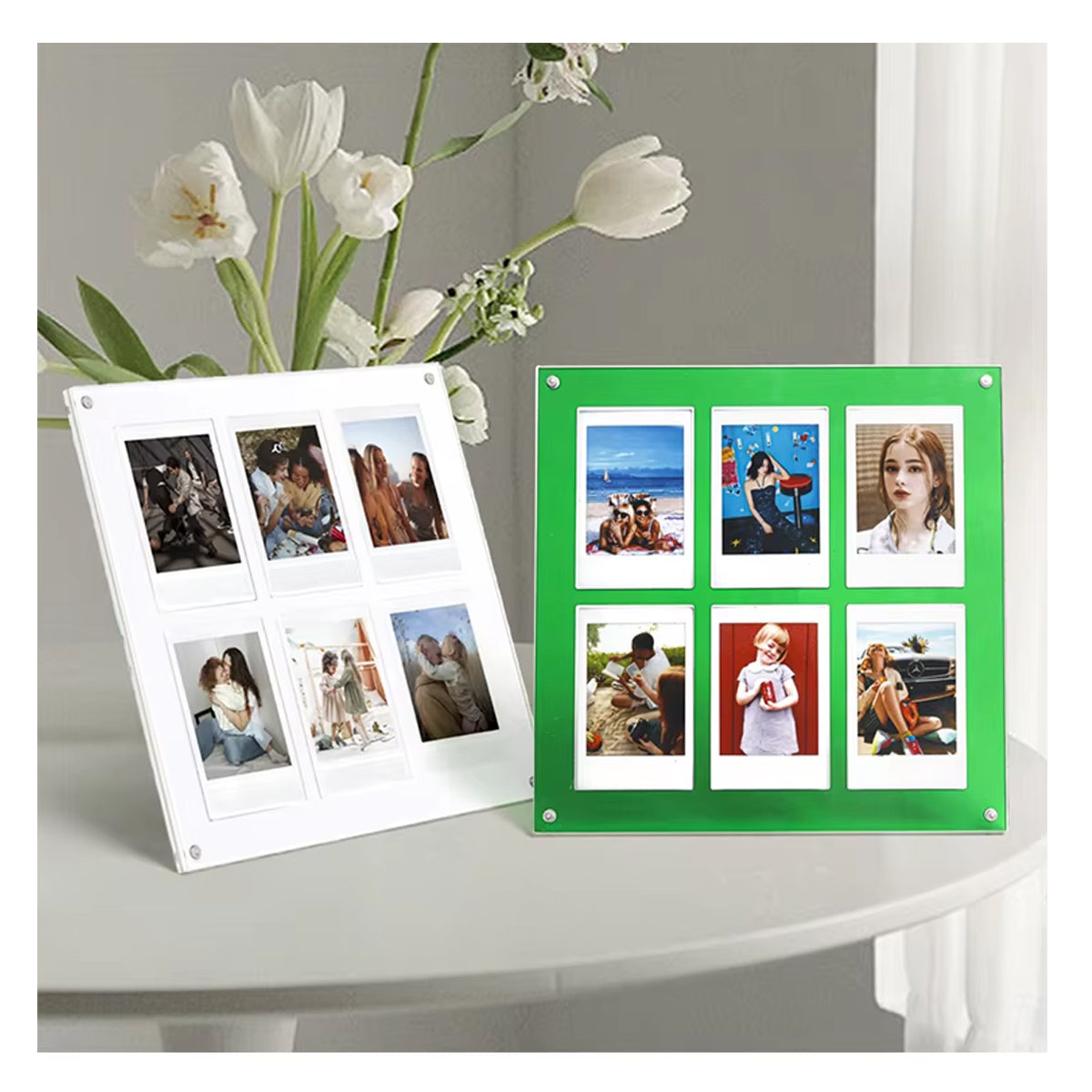 Acrylic Photo Stand 6 Pockets for Fujifilm Instax Instant Mini Films