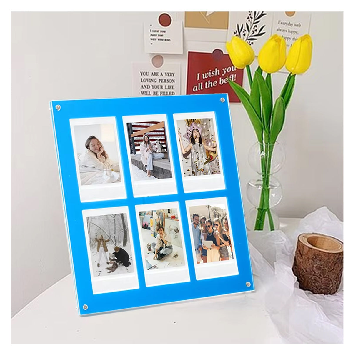 Acrylic Photo Stand 6 Pockets for Fujifilm Instax Instant Mini Films