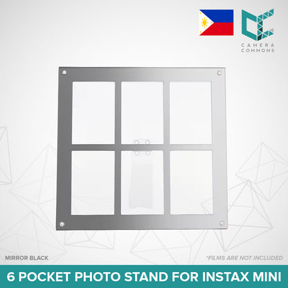 Acrylic Photo Stand 6 Pockets for Fujifilm Instax Instant Mini Films