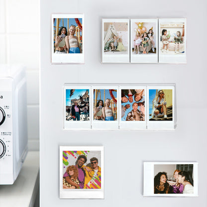 Clear Magnetic Picture Frame for Fujifilm Instax Instant Films Cute Small for Refrigerator Display
